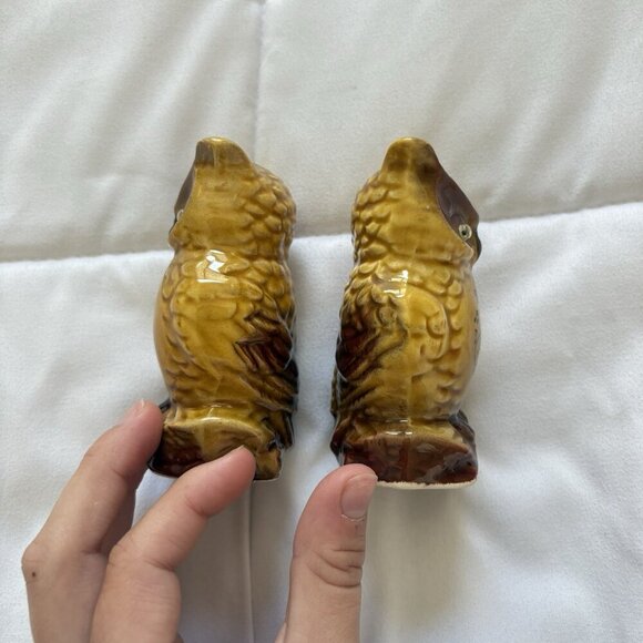 Vintage Salt & Pepper Shakers Nashville Music City Ceramic Owls Made In Japan - Picture 7 of 7